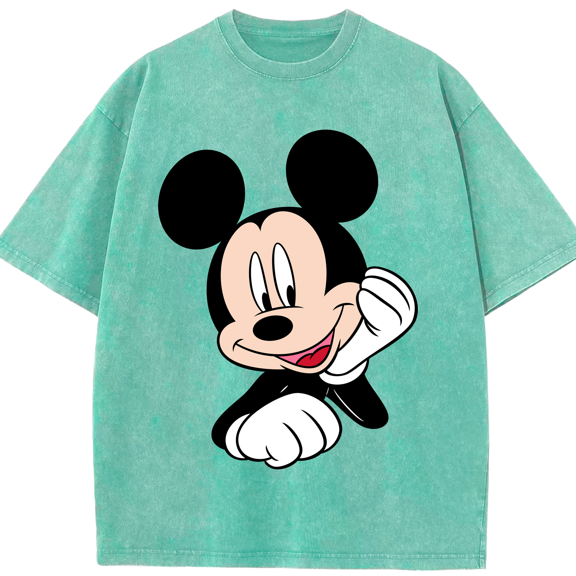 （画像用） ミッキーマウス Mickey Mouse 綿100% ヴィンテージ風 半袖Tシャツ（フロントプリント）